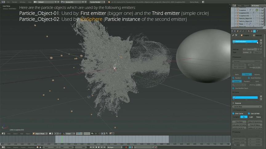 [图]blender-特效进阶-如何制作绚丽的复合粒子特效-俄语英文