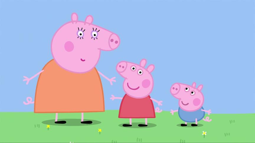 [图]小猪佩奇Peppa Pig 泥泞的泥坑 高清 英文版带字幕 粉红猪小妹