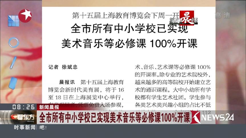 [图]真正的素质教育！所有中小学校已实现美术音乐等必修课100%开课