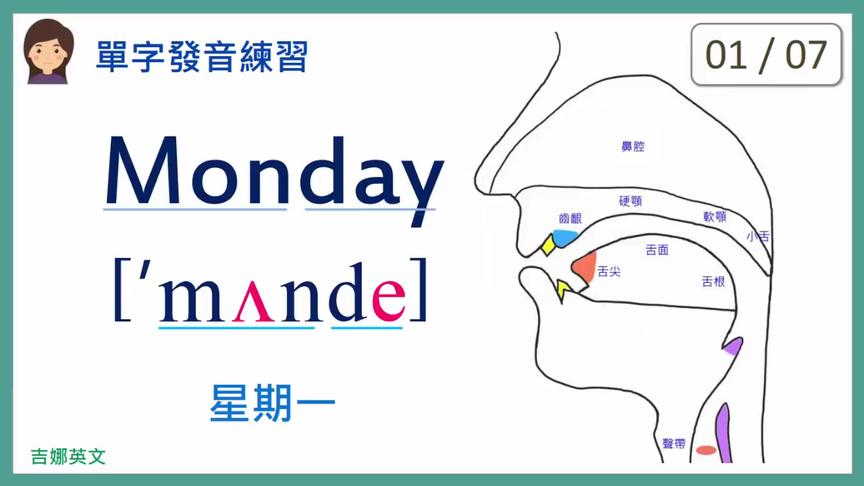 [图]星期英文名稱發音教學