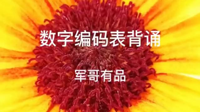 [图]数字编码背诵