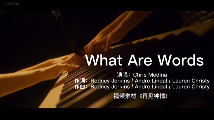 [图]Chris Medina 的经典《What Are Words》旋律唯美伤感，百听不厌