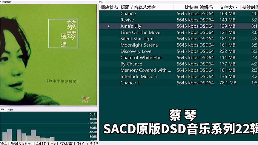 [图]蔡琴•机遇 SACD淡水小镇DSD•DFF音乐系列22辑音质太棒了