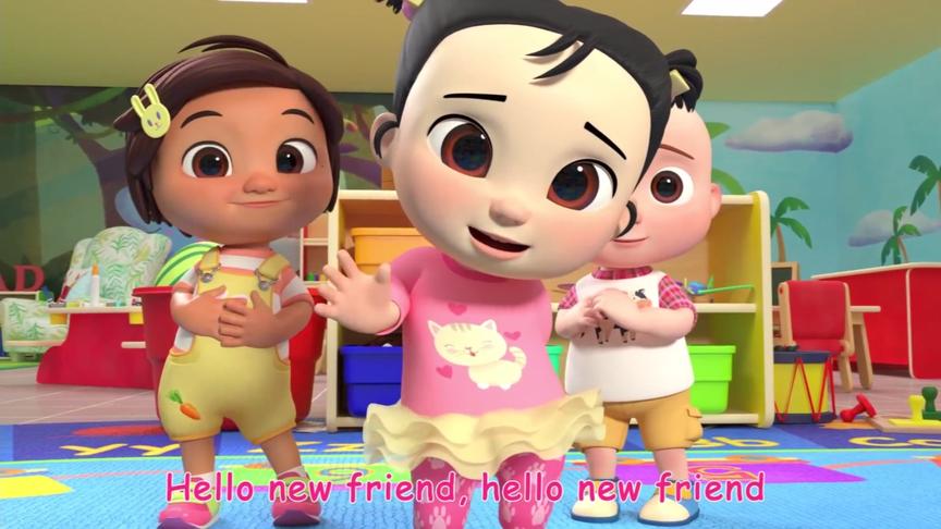 [图]《Hello Song》你好歌经典儿歌，幼儿英语启蒙动画！