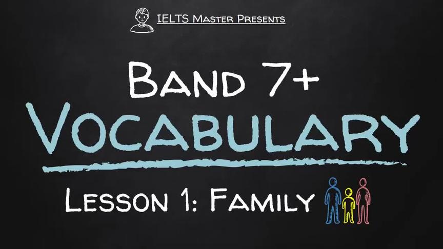 [图]一起背单词系列 IELTS Band 7+ Vocabulary Lesson 1 Family