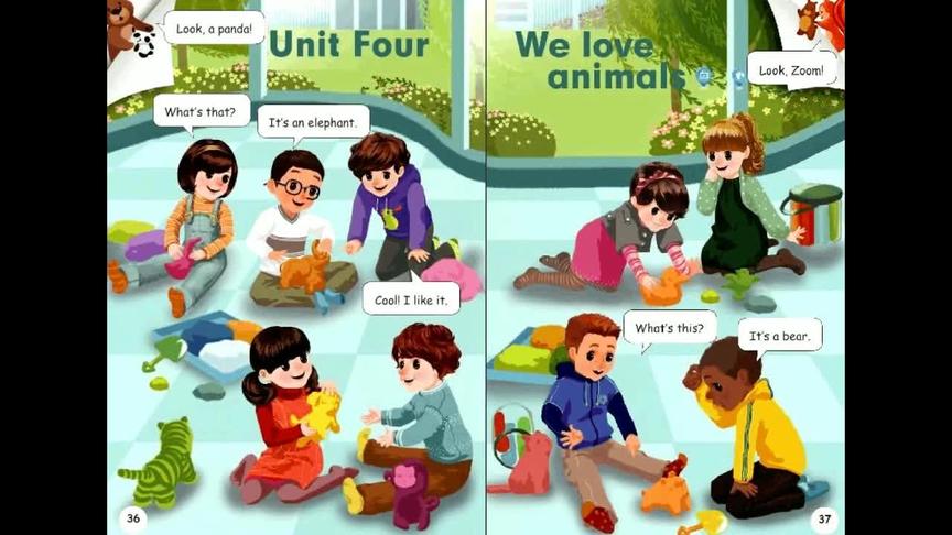 [图]小学三年级上册，英语人教版。unit4 We love animals 课本同步！