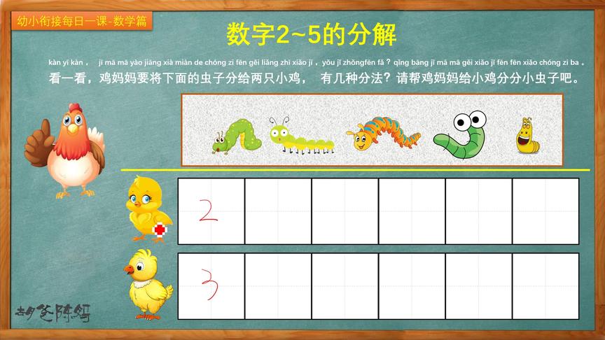 [图]数字宝宝2-5的分解--幼小衔接每日一课3（数学篇）