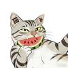 猫爷爱吃瓜头像
