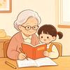 奶奶陪孙一起学头像