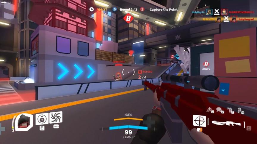 波波仔解说 roblox Qclash：我的甩狙一发入魂！