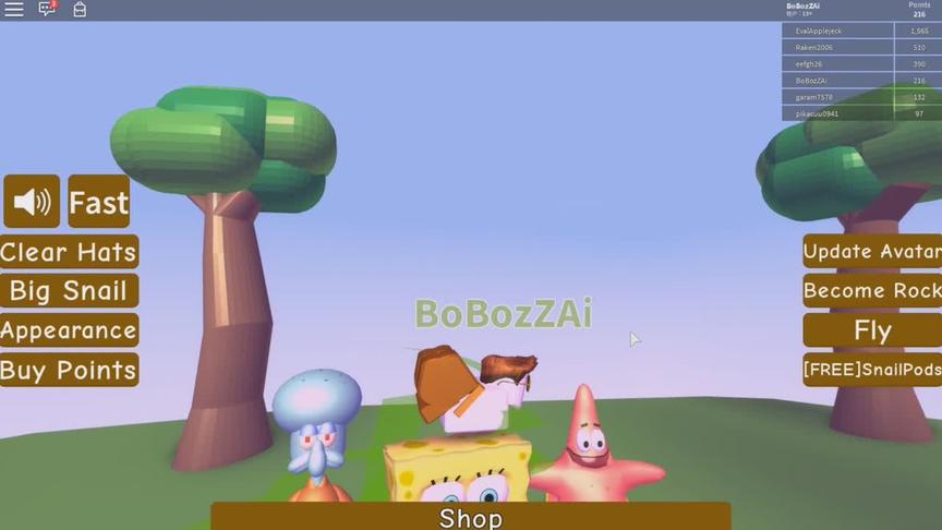 波波仔解说 roblox 蜗牛模拟器：我变成了蜗牛爬在天线宝宝头上！