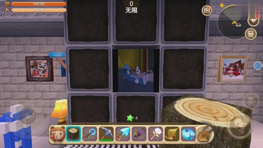 迷你世界：第一张可以“真正”看电视的地图，看动画片不是图片！