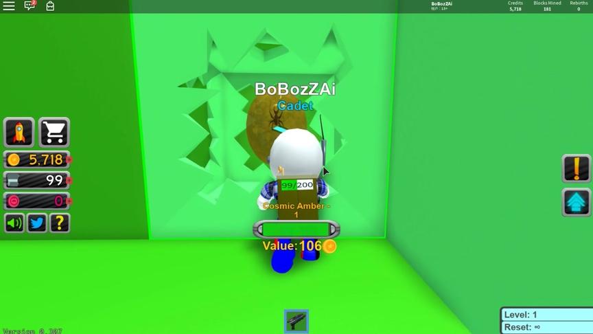 波波仔解说 roblox 太空采矿模拟器：发现一个价值千金的红钻石！