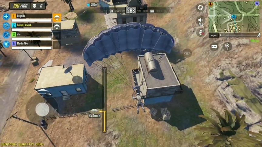 使命召唤手游:吃鸡模式试玩，开局自带透视，钢枪很耍赖!