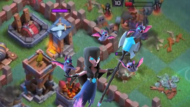 全暗夜女巫进攻有多猛？《部落冲突》6本建筑大师基地进攻演示