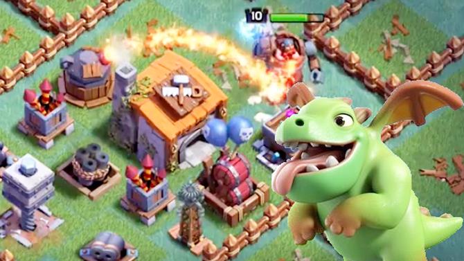 很萌也很强的飞龙宝宝《部落冲突》6本建筑大师基地推进攻略