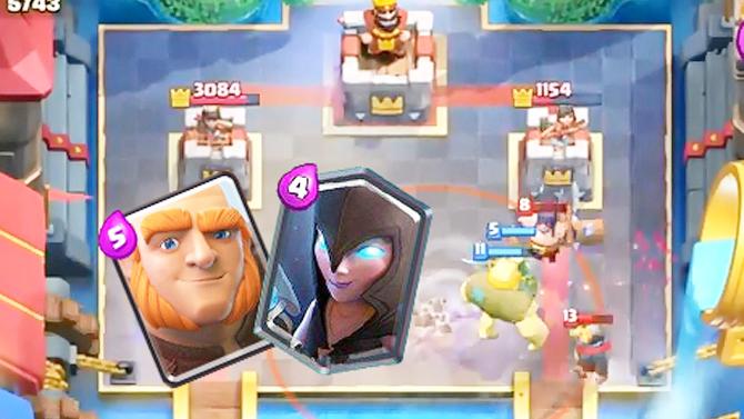 轻松冲杯冠军联赛的卡组《皇室战争》强势的暗夜女巫巨人推进组合