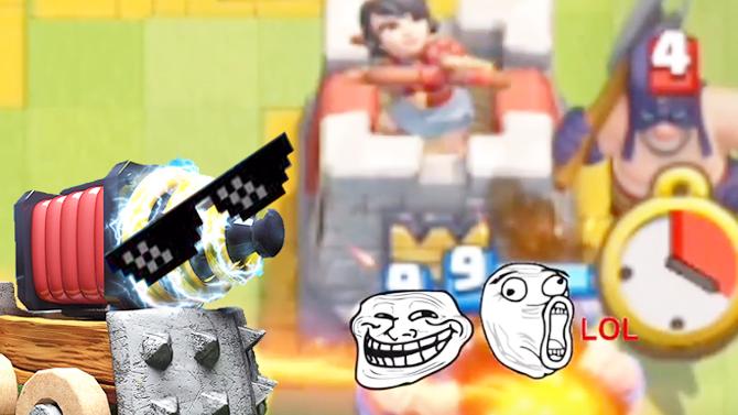 电磁炮表示完了这两个抗木头的家伙疯掉了！《皇室战争》搞笑集锦