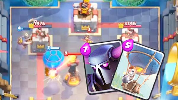 精彩的高杯段对局集锦《皇室战争》疯狂的皮卡超人气球兵卡组