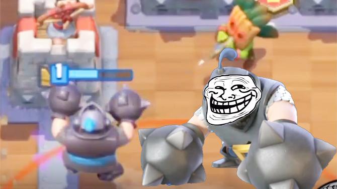 超级骑士表示你以为把我吹开就安全了？《皇室战争》趣味集锦