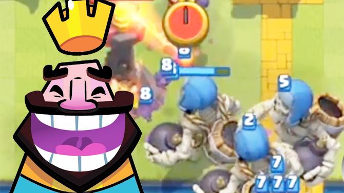 就一个地狱塔还想阻挡骷髅巨人？《皇室战争》精彩趣味集锦