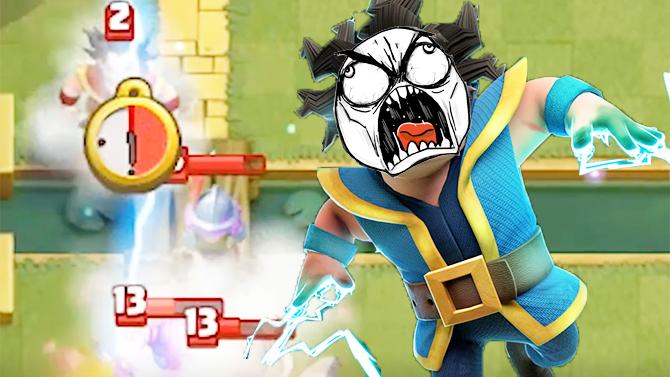 闪电法师赶紧起来战斗了！《皇室战争》趣味集锦