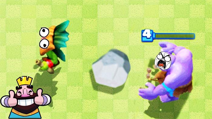 就你这个大脑袋还想用石头砸我？《皇室战争》趣味集锦