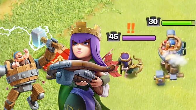 30级战争机器VS满级女王谁更强？《部落冲突》另类趣味测试