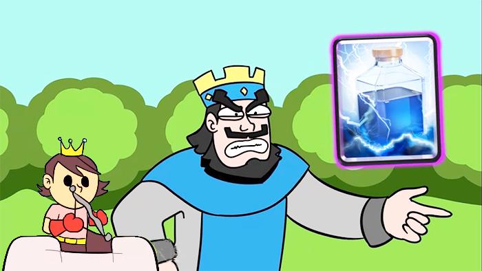 《皇室战争》趣味动画之关键时刻的闪电法术