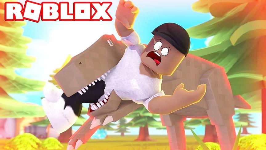 小飞象解说 Roblox恐龙猎人模拟器炮台狂轰霸王龙！居然被一口吞下