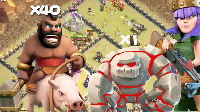 不愧是拆塔好手40只野猪速推流！《部落冲突》9本部落战3星集锦