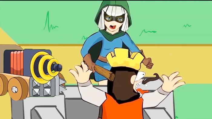 《皇室战争》趣味动画之幻影刺客VS电磁炮