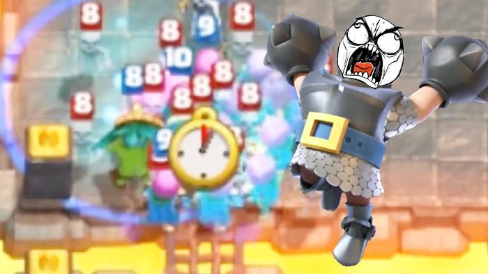 你们这些小家伙再多超骑也能一脚踩扁！《皇室战争》趣味集锦