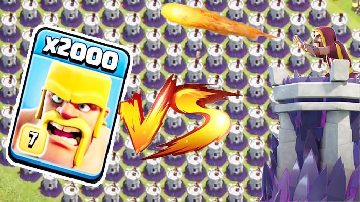 2000满级野蛮人VS全地图法师塔！《部落冲突》趣味测试