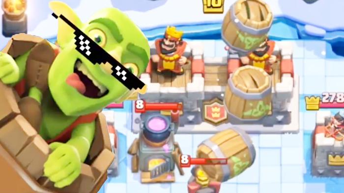 4飞桶拆塔依然还是那么的犀利！《皇室战争》趣味集锦