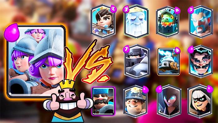 3个火枪手VS所有卡牌！《皇室战争》趣味卡牌测试