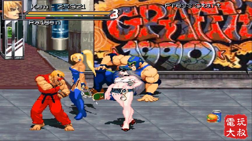 街霸、拳皇、快打旋风组成的动作游戏，来互相伤害啊