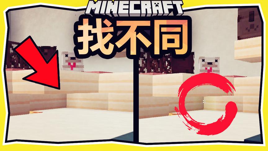 我的世界：考验记忆力和眼力的地图，困难找不同！