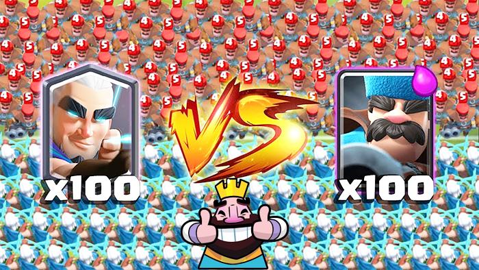 100神箭游侠VS100猎人谁更犀利？《皇室战争》趣味卡牌测试