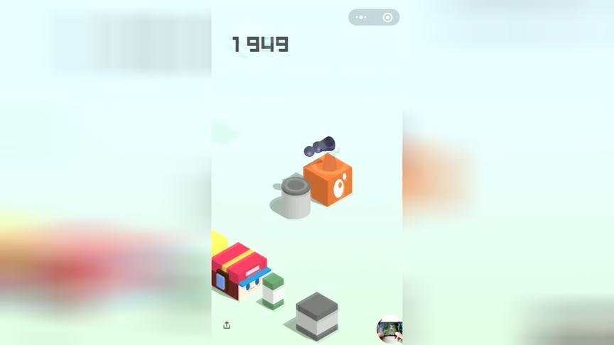微信跳一跳：1800的恐怖世界，可以加分都不敢停！