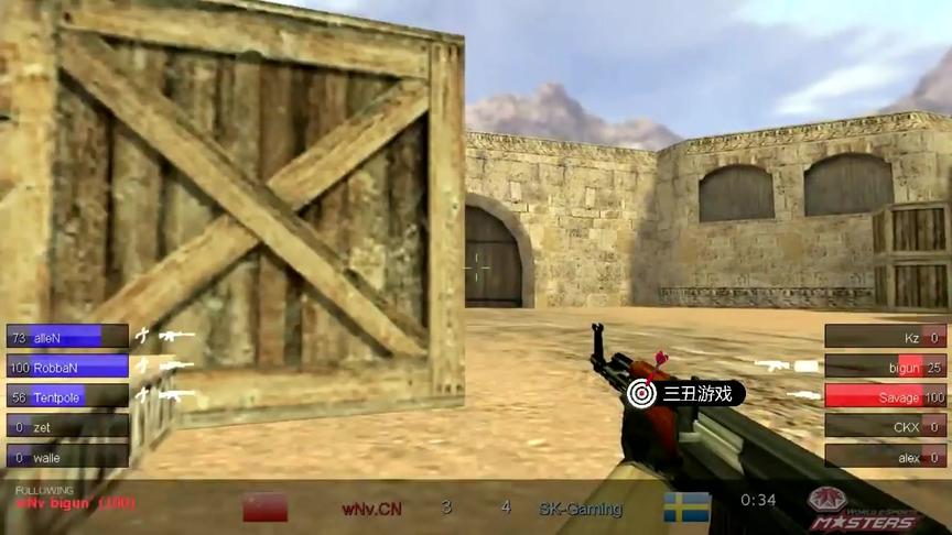 CS1.6：国内一流战队WNV对阵老牌劲旅SK，现场解说版带你回忆经典