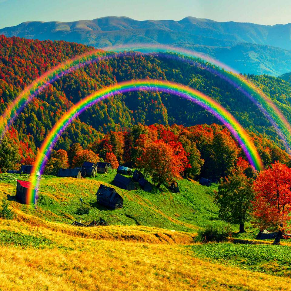 彩虹自然风景头像图片