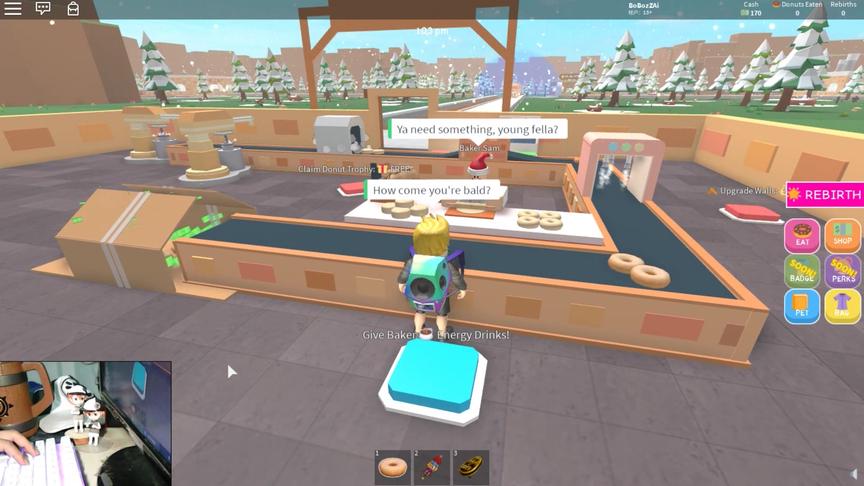 roblox“甜甜圈大亨”波波仔解说：花大钱请了个厨师帮我做甜甜圈
