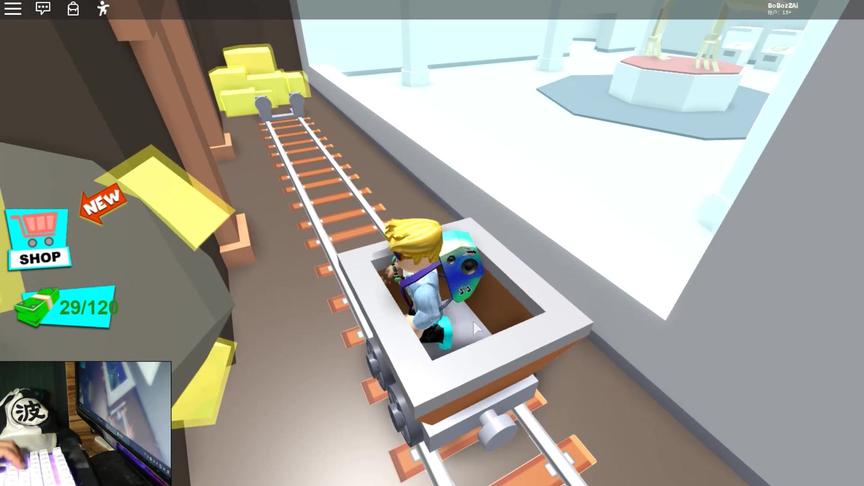 Roblox抢豪宅：大土豪的家里有矿！开着他的矿车去偷钱！