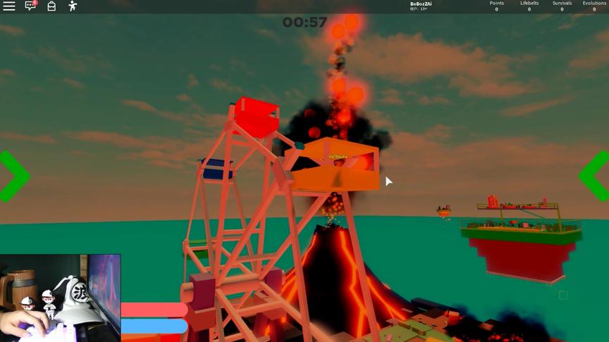 roblox“生存灾害”波波仔解说：恐怖的火山让游戏都变色了！