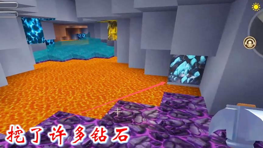 迷你世界联机高级生存22：这个矿洞资源丰富，随便都能挖到钻石