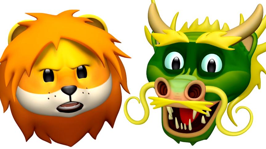 iPhone X增加了中国龙的动画表情！鲤鱼Ace