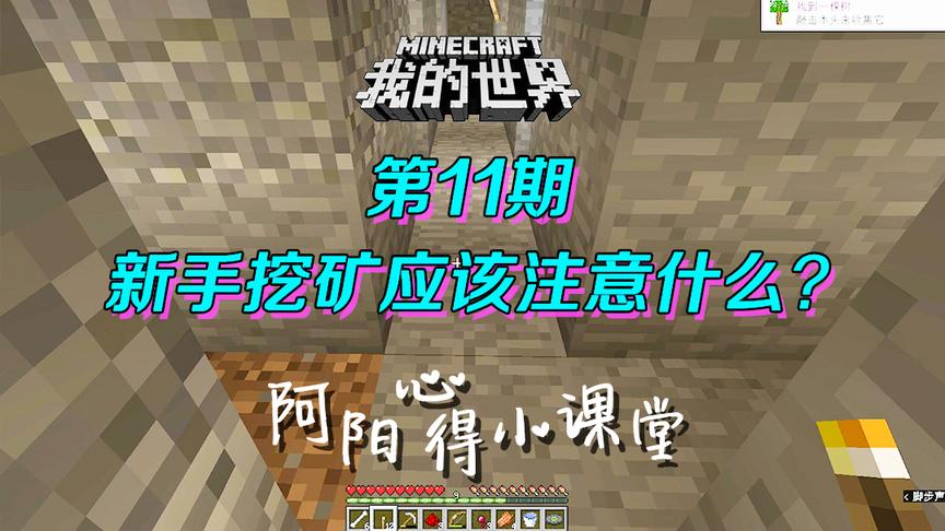 我的世界阿阳小课堂11：新手应该如何挖矿？你要学会这个挖矿法！