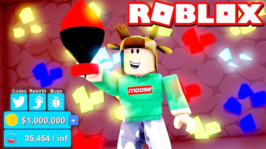 小飞象解说 Roblox采矿模拟器 黄金矿工变成女装大佬?