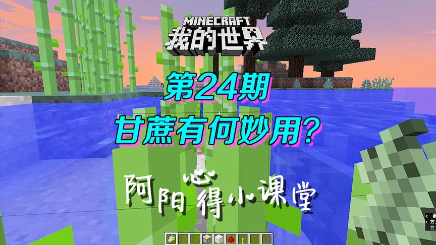 我的世界阿阳小课堂24：如何造一个水下通道？居然用甘蔗就可以！